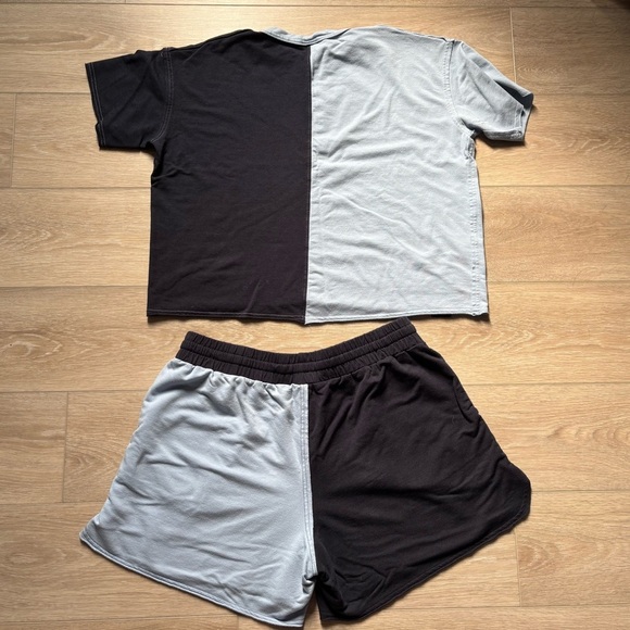 Two-Tone Blue Short and T-Shirt Coordinates Set - Picture 3 of 10